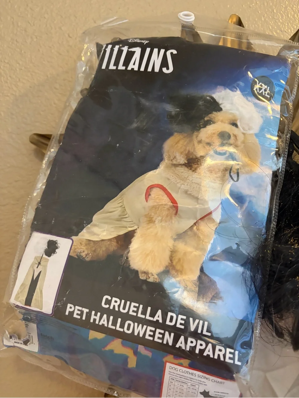 Disney Villains Cruella De Vil Dog Halloween Costume XXL